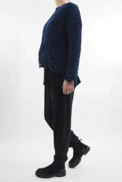 Laundry B Cobain Ladder Knit Top French Navy -Kenn Shop laundry b cobain ladder knit navy03.jpg