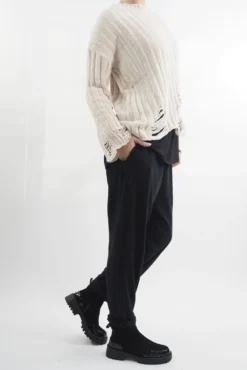 Kenn Shop -Kenn Shop laundry b cobain ladder knit stone02.jpg