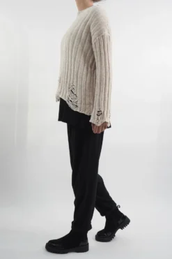 Laundry B Cobain Ladder Knit Top Oyster -Kenn Shop laundry b cobain ladder knit stone03.jpg