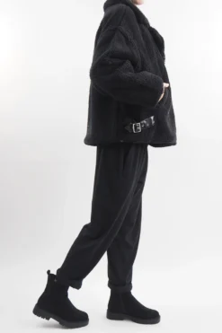 Laundry B Mara Teddy Bear Jacket Black -Kenn Shop laundry b mara teddy bear jacket black 3.jpg