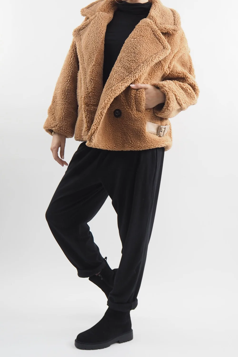 Laundry B Mara Teddy Bear Jacket Camel 2 Laundry B Mara Teddy Bear Jacket Camel - Image 2