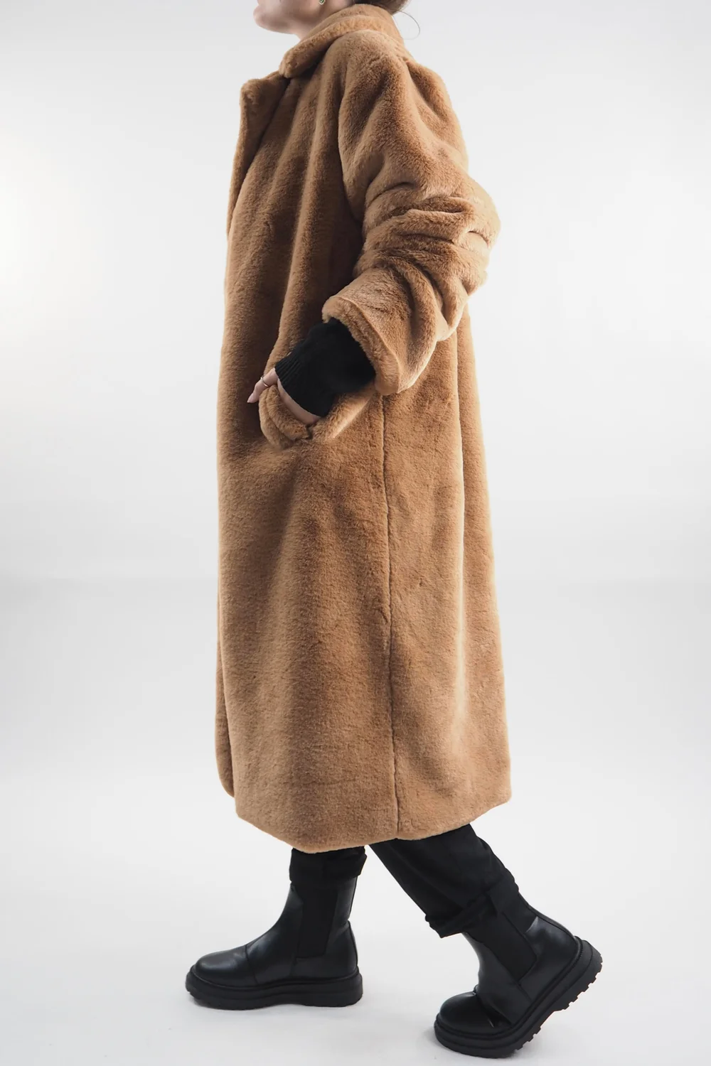 Laundry B Mara Teddy Coat Camel 2 Laundry B Mara Teddy Coat Camel - Image 2