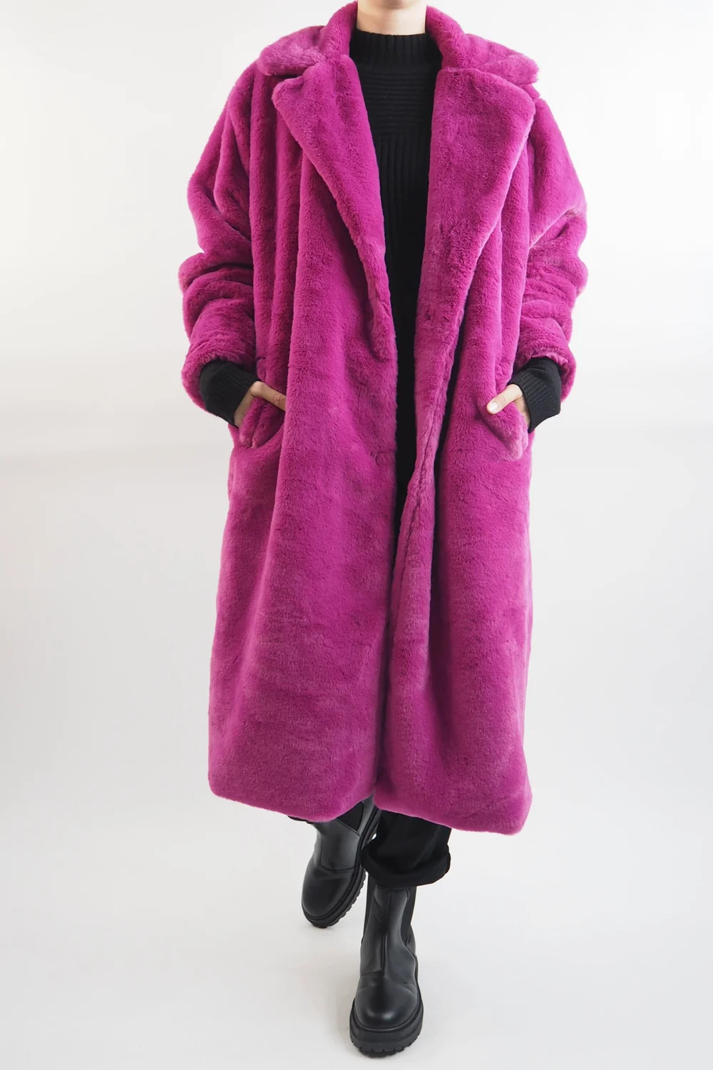 Laundry B Mara Teddy Coat Magenta 1 Laundry B Mara Teddy Coat Magenta