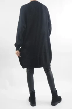 Laundry B Retro Wave Longline Knit Top Black 6 Laundry B Retro Wave Longline Knit Top Black -Kenn Shop laundry b retro wave longline knit black03.jpg