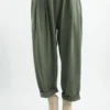 Made In Italy Apres Flat Front Pleat Jogger Bonsai