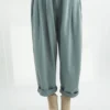 Made In Italy Apres Flat Front Pleat Jogger Steel