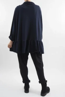 Made In Italy Apres Ruffle Jacket Ink -Kenn Shop made in italy apres ruffle jacket ink204.jpg