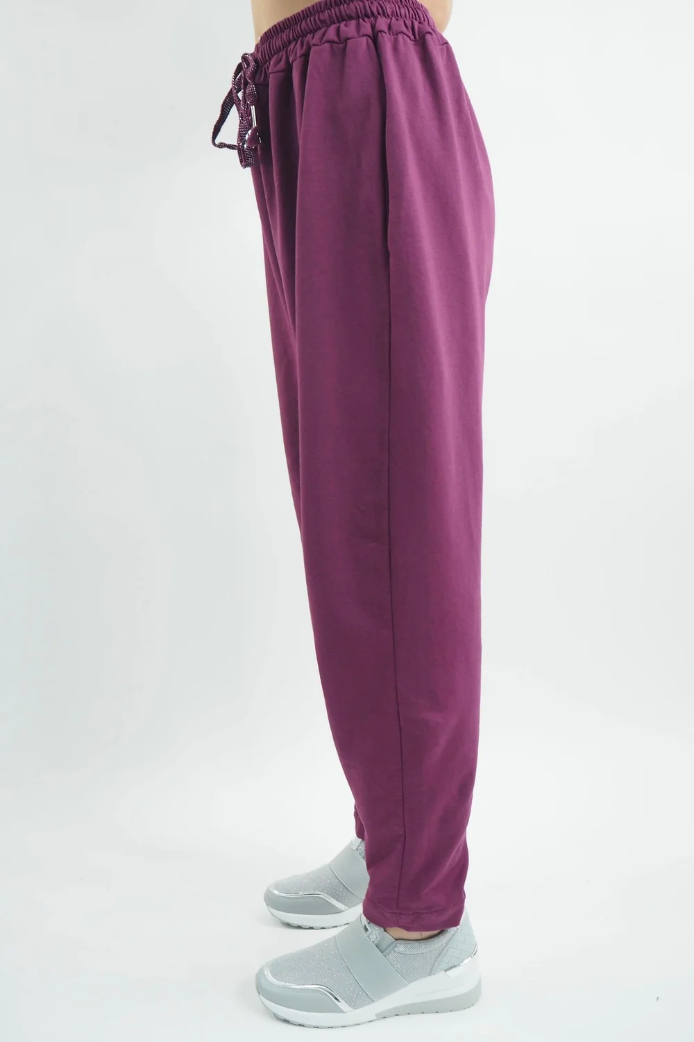 Made In Italy Apres Skinny Dart Jogger Plum 2 Made In Italy Apres Skinny Dart Jogger Plum - Image 2