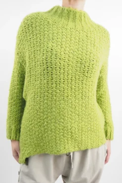 Made In Italy Arlo Basket Knit Top Matcha