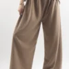 Made In Italy Belgravia Pull On Stretch Wide Leg Trouser Camel