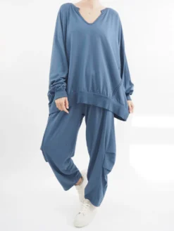 Made In Italy Bodhi Slouch V Sweatshirt Denim