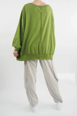 Made In Italy Bodhi Slouch V Sweatshirt Matcha -Kenn Shop made in italy bodhi slouch v sweatshirt matcha03.jpg