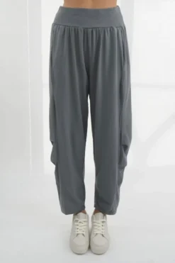 Made In Italy Bodhi Tuck Cocoon Pant Steel