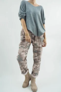 Made In Italy Camo Classic Magic Trouser Antique Blush Pink -Kenn Shop made in italy camo classic magic trouser antique blush04.jpg