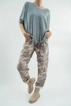 Made In Italy Camo Classic Magic Trouser Antique Blush Pink -Kenn Shop made in italy camo classic magic trouser antique blush07.jpg