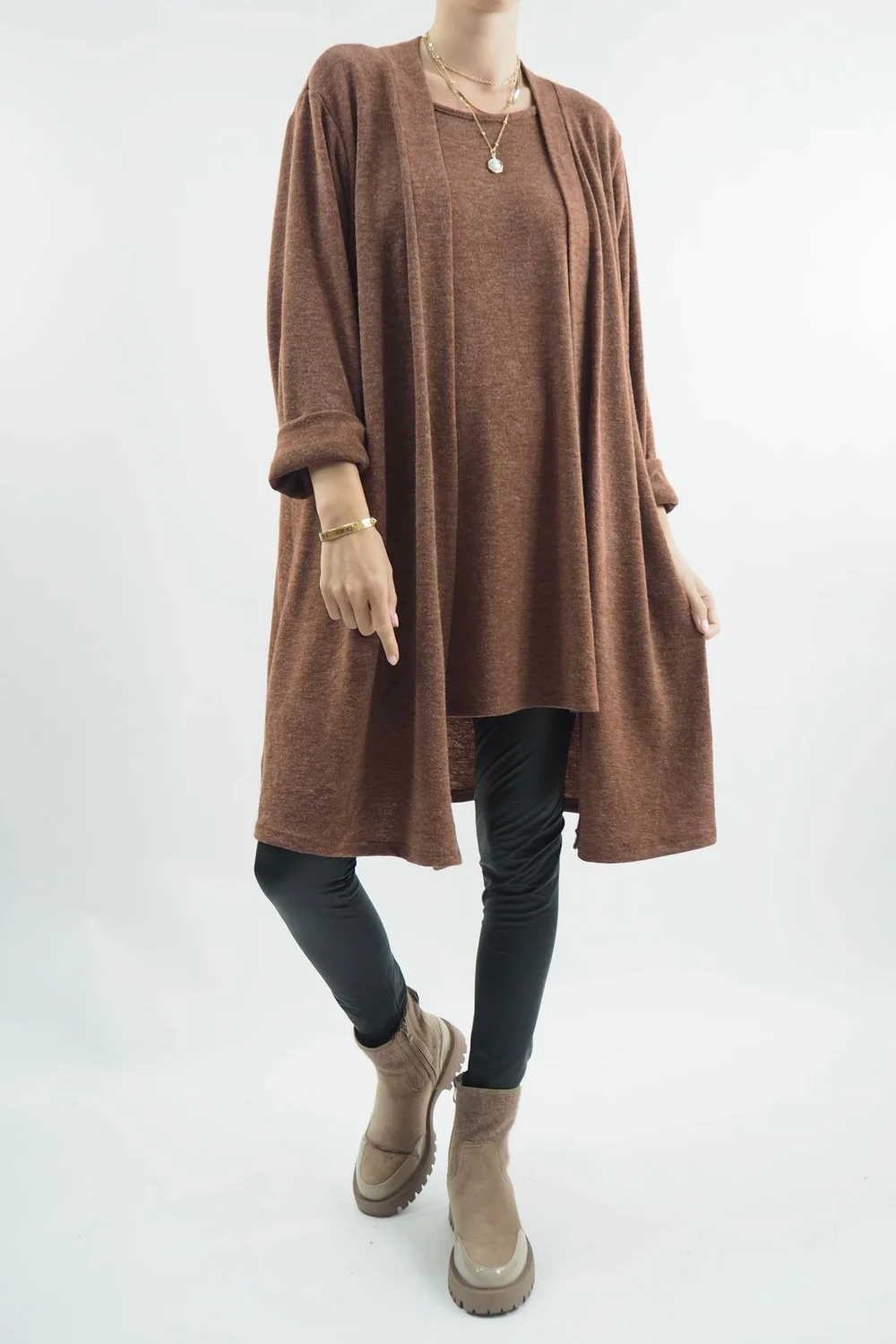 Made In Italy Chalet 2 Became 1 Dress Cognac 1 Made In Italy Chalet 2 Became 1 Dress Cognac