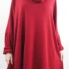 Made In Italy Chalet Super Slouch Cowl Knit Top Bordeaux