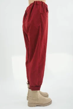 Made In Italy Classic Magic Trouser Winter Berry -Kenn Shop made in italy classic magic trouser red berry03.jpg