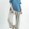 Made In Italy Classic Super Soft Fine Knit Top Denim