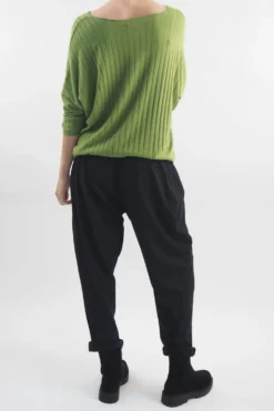 Made In Italy Classic Super Soft Ribbed Fine Knit Top Matcha / 7 Made In Italy Classic Super Soft Ribbed Fine Knit Top Matcha / -Kenn Shop made in italy classic super soft ribbed fine knit matcha 4.jpg