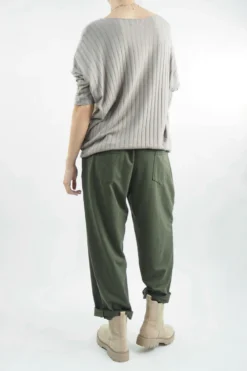 Made In Italy Classic Super Soft Ribbed Fine Knit Top Mocha -Kenn Shop made in italy classic super soft ribbed fine knit mocha03.jpg