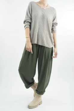 Made In Italy Classic Super Soft Ribbed Fine Knit Top Mocha -Kenn Shop made in italy classic super soft ribbed fine knit mocha04.jpg