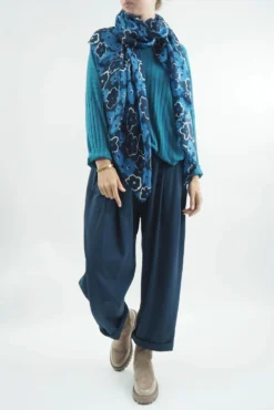 Made In Italy Classic Super Soft Ribbed Fine Knit Top Prussian -Kenn Shop made in italy classic super soft ribbed fine knit prussian05.jpg