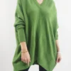 Made In Italy Conrad Chevron Archie Knit Top Matcha