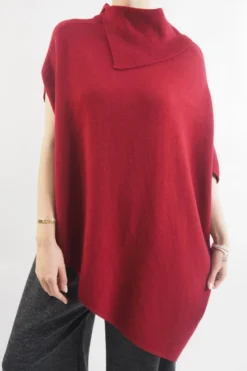 Made In Italy Conrad Tilt Knit Top Bordeaux