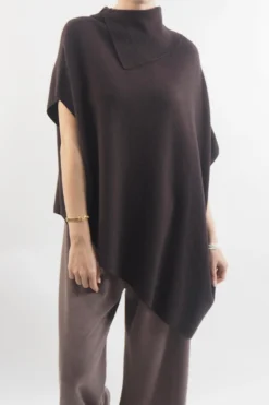 Made In Italy Conrad Tilt Knit Top Umber