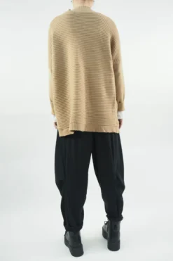 Made In Italy Conrad Turtle Ribby Knit Top Camel -Kenn Shop made in italy conrad turtle ribby knit camel03.jpg