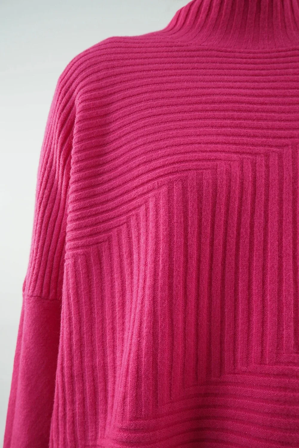 Made In Italy Conrad Turtle Ribby Knit Top Geranium 4 Made In Italy Conrad Turtle Ribby Knit Top Geranium - Image 4