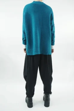 Made In Italy Conrad Turtle Ribby Knit Top Prussian 6 Made In Italy Conrad Turtle Ribby Knit Top Prussian -Kenn Shop made in italy conrad turtle ribby knit prussian03.jpg