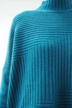 Made In Italy Conrad Turtle Ribby Knit Top Prussian 7 Made In Italy Conrad Turtle Ribby Knit Top Prussian -Kenn Shop made in italy conrad turtle ribby knit prussian04.jpg