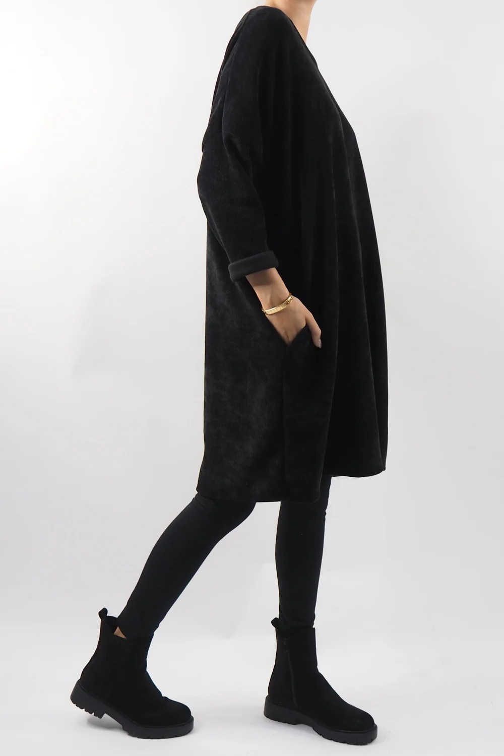 Made In Italy Dusk Sac Tunic Black * 1 Made In Italy Dusk Sac Tunic Black *