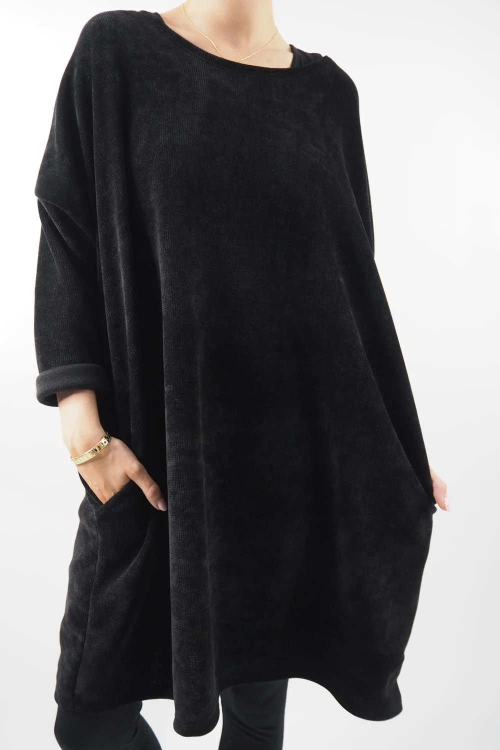 Made In Italy Dusk Sac Tunic Black * 2 Made In Italy Dusk Sac Tunic Black * - Image 2