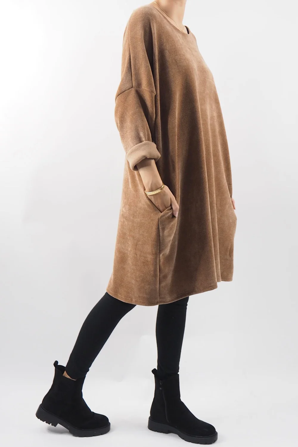 Made In Italy Dusk Sac Tunic Camel 2 Made In Italy Dusk Sac Tunic Camel - Image 2