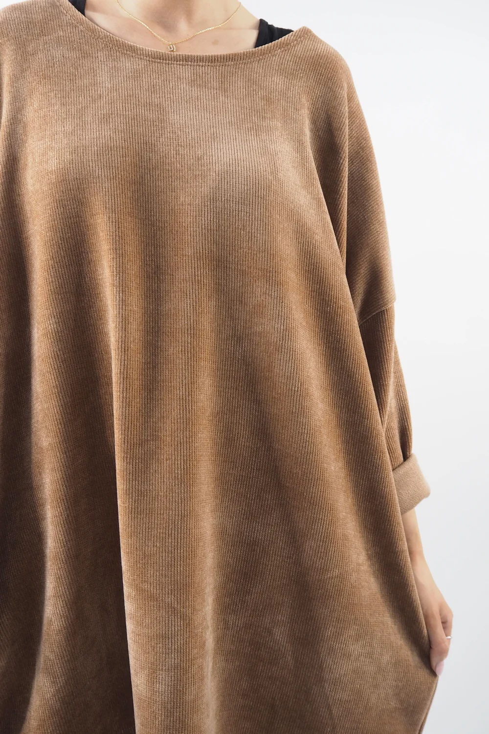 Made In Italy Dusk Sac Tunic Camel 5 Made In Italy Dusk Sac Tunic Camel - Image 5