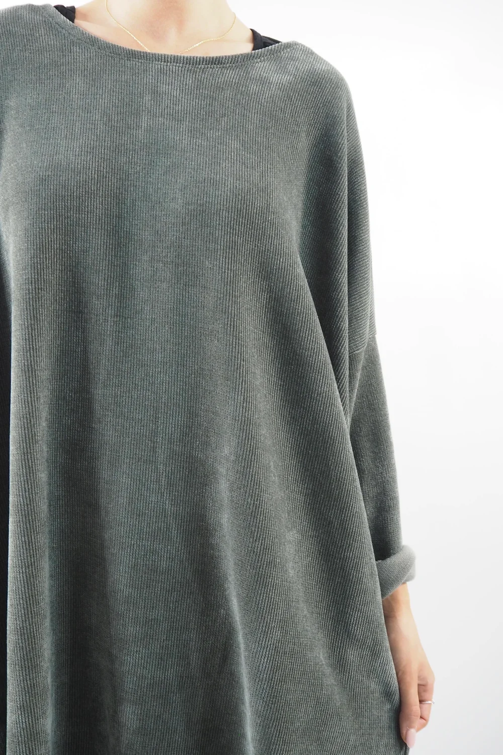 Made In Italy Dusk Sac Tunic Khaki 3 Made In Italy Dusk Sac Tunic Khaki - Image 3