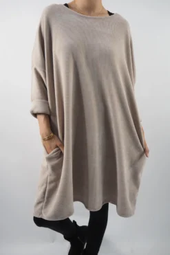 Made In Italy Dusk Sac Tunic Stone * -Kenn Shop made in italy dusk sac tunic stone 4.jpg