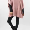 Made In Italy Dusk Slouch Throw Over Top Rose *