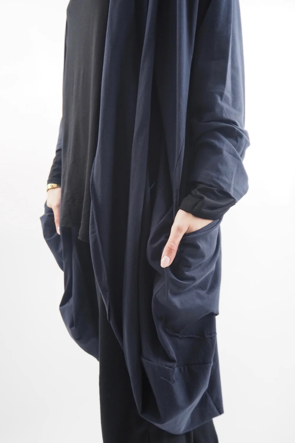 Made In Italy Edit Sloppy Jo Cocoon Cardigan Ink 4 Made In Italy Edit Sloppy Jo Cocoon Cardigan Ink - Image 4