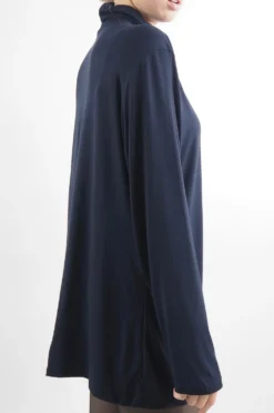 Made In Italy Fine Jersey Polo Neck Top Navy -Kenn Shop made in italy fine jersey polo neck top navy12.jpg