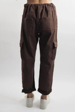 Made In Italy GiGi Cargo Magic Trouser Cocoa -Kenn Shop made in italy gigi cargo magic trouser cocoa 3.jpg