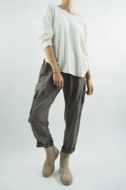 Made In Italy GiGi Cargo Magic Trouser Earth -Kenn Shop made in italy gigi cargo magic trouser earth05.jpg