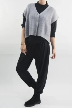 Made In Italy Halo Half A Cardi Grey Marl -Kenn Shop made in italy halo half a cardi grey marl 2.jpg