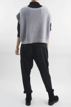 Made In Italy Halo Half A Cardi Grey Marl -Kenn Shop made in italy halo half a cardi grey marl 4.jpg