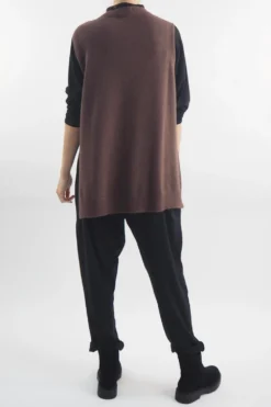 Made In Italy Halo Knit Tank Top Chocolate -Kenn Shop made in italy halo knit tank chocolate 4.jpg