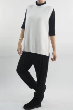 Made In Italy Halo Knit Tank Top Ecru -Kenn Shop made in italy halo knit tank ecru 2.jpg