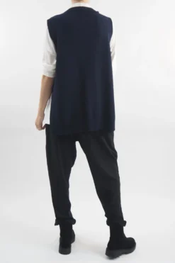 Made In Italy Halo Knit Tank Top Ink -Kenn Shop made in italy halo knit tank navy 4.jpg